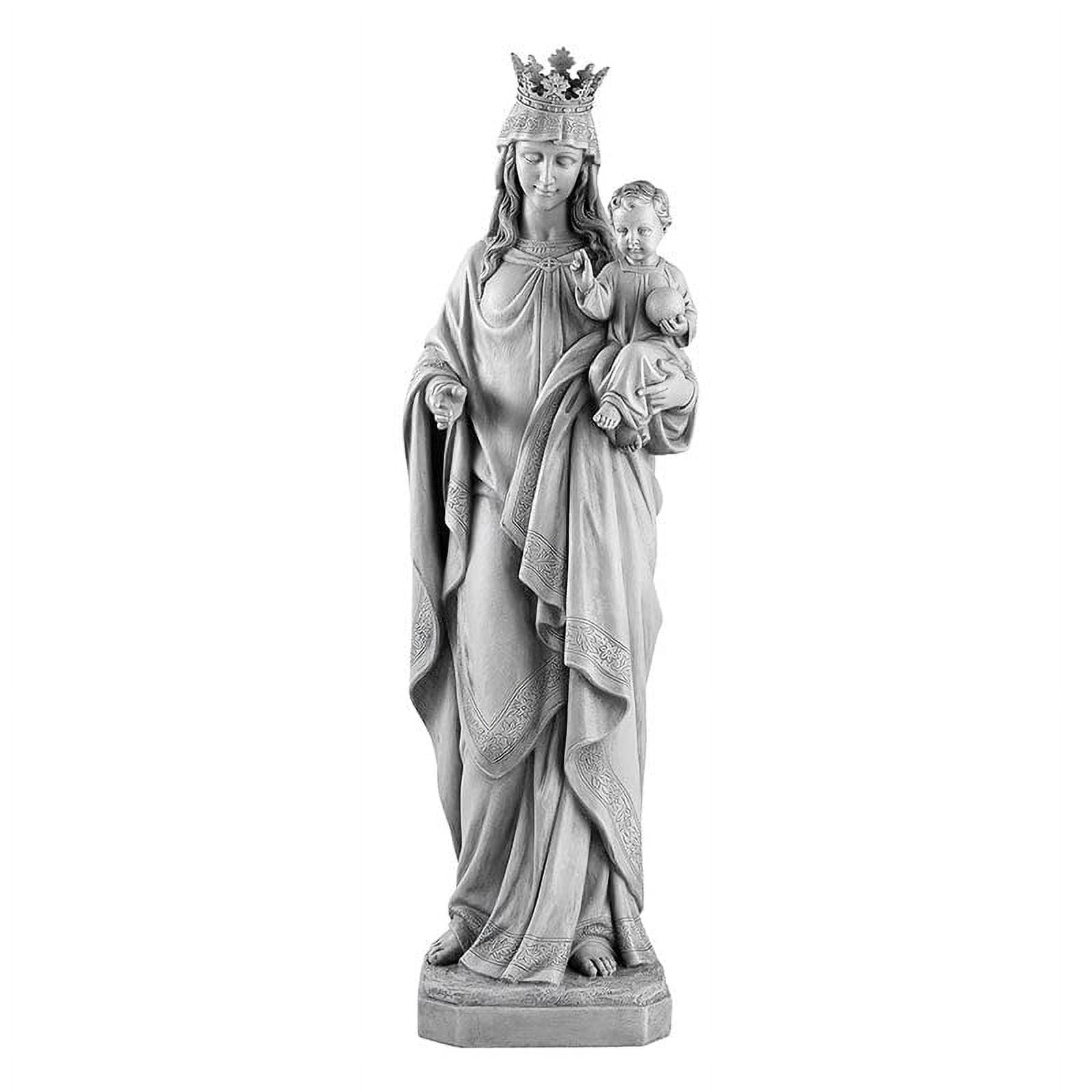 24.5" Gray Painted Resin Mary Queen of Heaven Statue