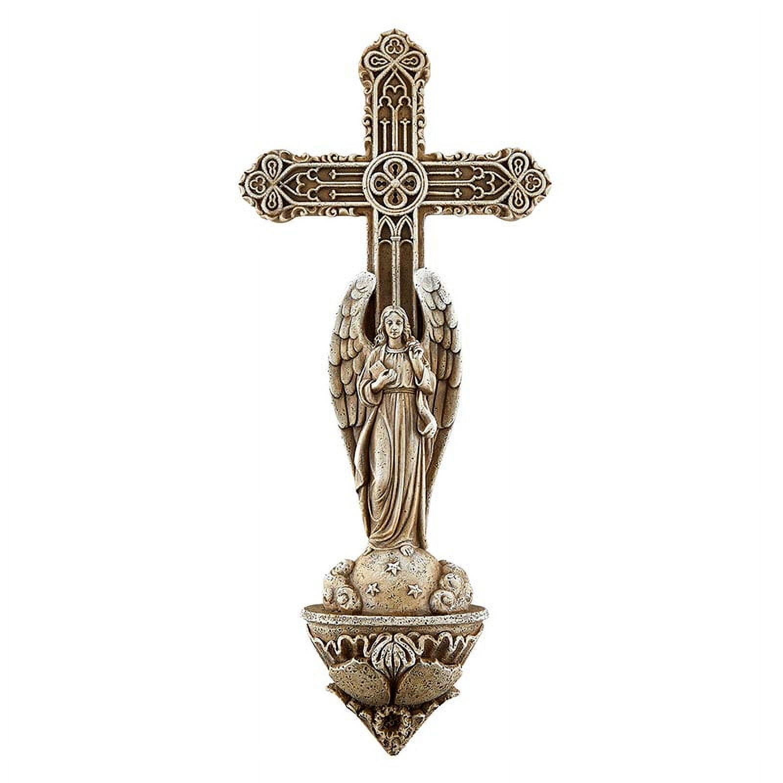 Angel of The Lord Beige Concrete Garden Cross