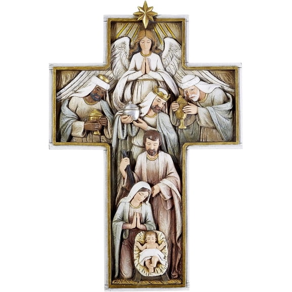 Avalon Gallery Nativity Holy Family 12 Inch Wall Cross