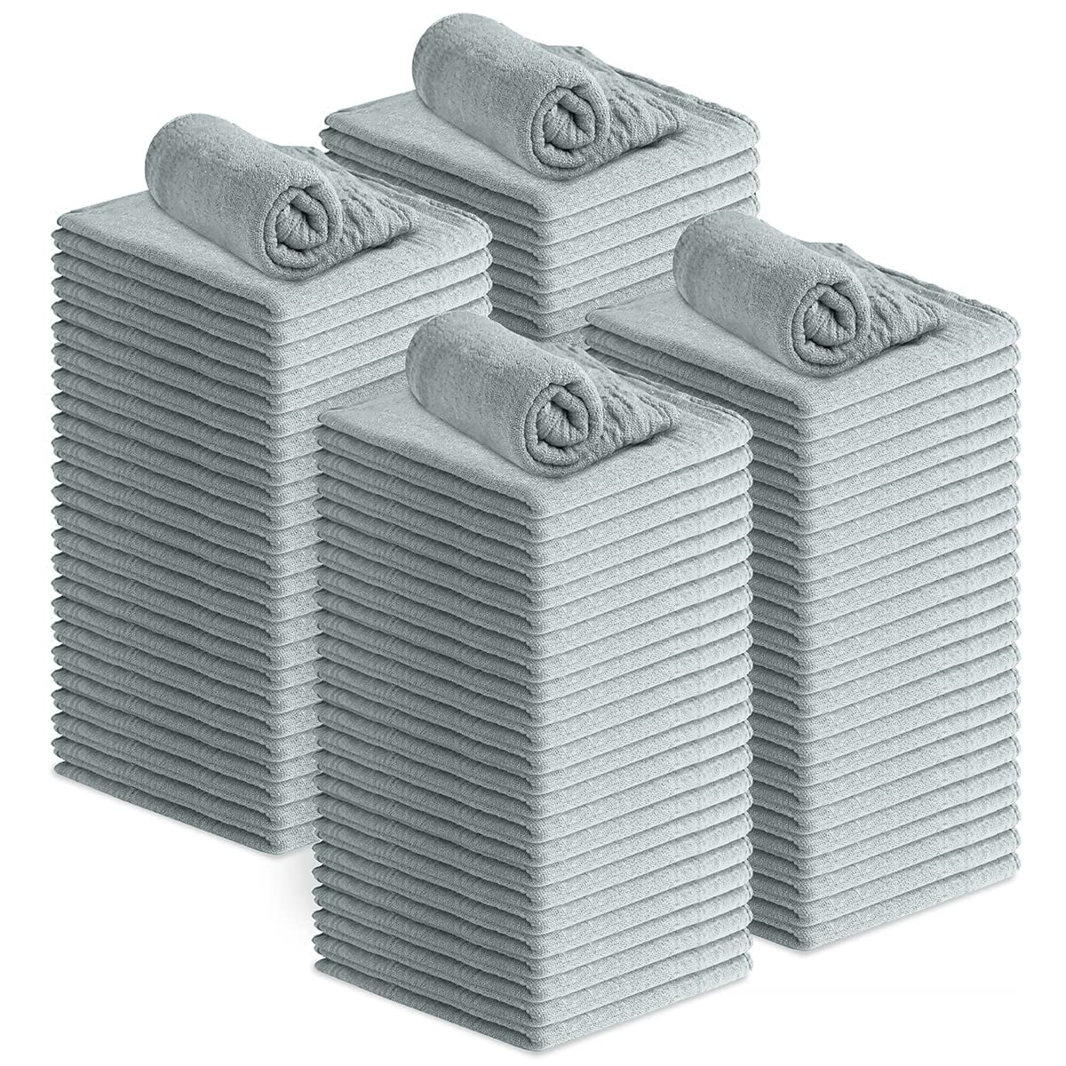 Avalon Grey Shop Towels (Pack of 100 12x14 Inches) Shop Rags Cotton