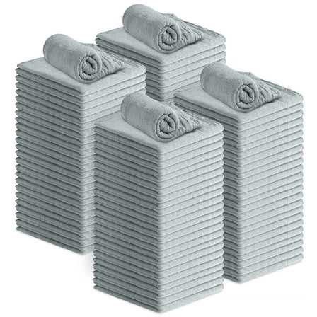 Avalon Grey Shop Towels (Pack of 100 - 12x14 Inches) Shop Rags – Cotton Shop Towels Reusable & Absorbent Cleaning Towels, Multipurpose Cleaning Rags for Automobiles, Garage & Home Shop Towels Bulk