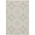 thumbnail image 1 of Avalon Home 10' x 13' Gray and Taupe Geometric Circles Outdoor Rug, 1 of 10