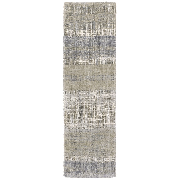 Avalon Home Abbot Striped Microfiber Shag Area Rug or Runner