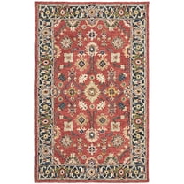 Avalon Home Acadia Floral Border Handcrafted Wool Area Rug or Runner