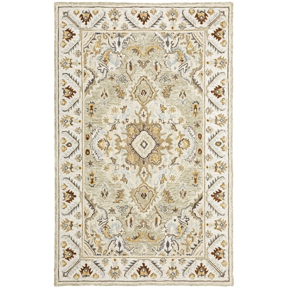 Avalon Home Acadia Medallion Hand-Made Area Rug, 10.01' x 12.99'