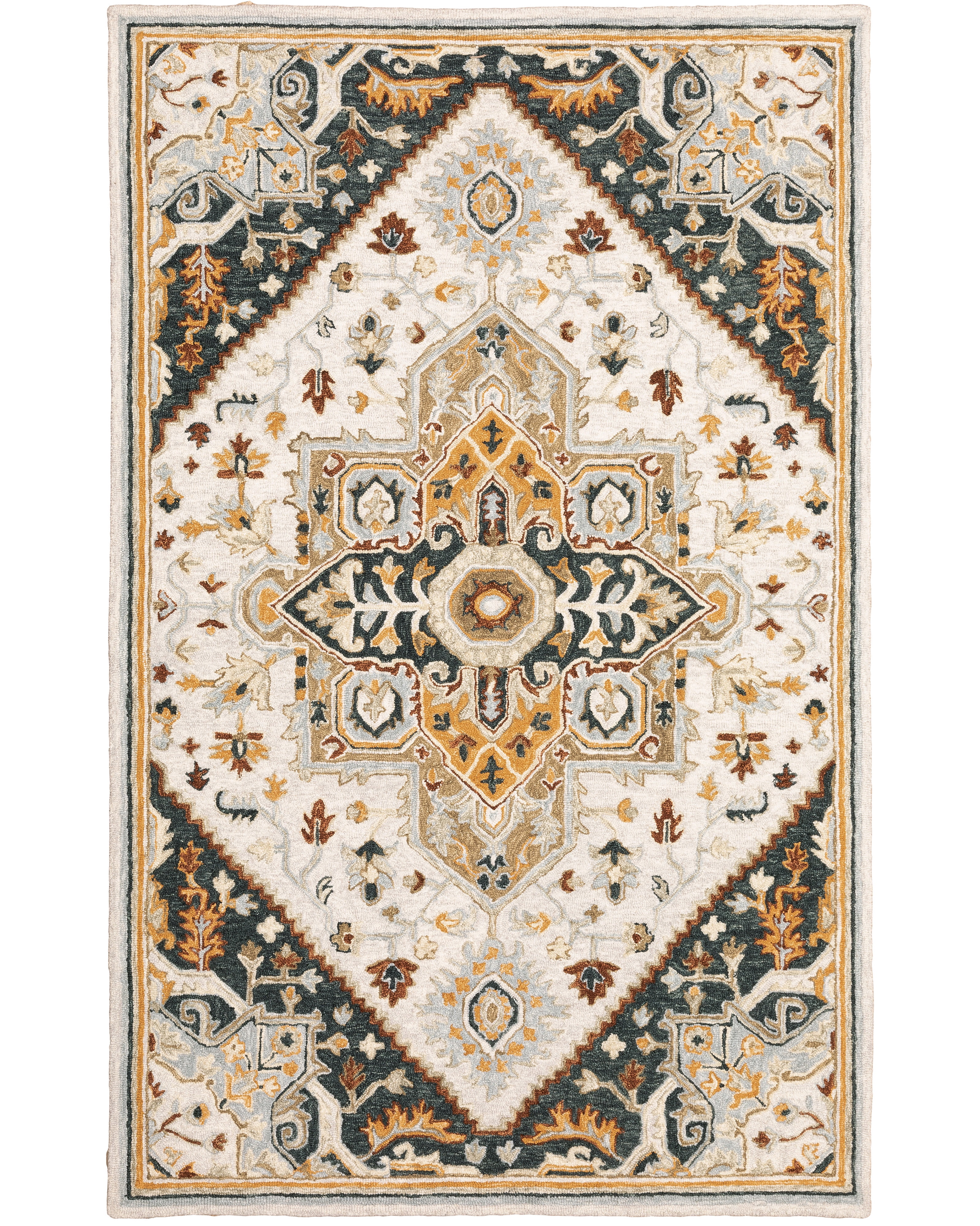 Avalon Home Acadia Medallion Hand-Made Area Rug, 3.51' x 5.51'