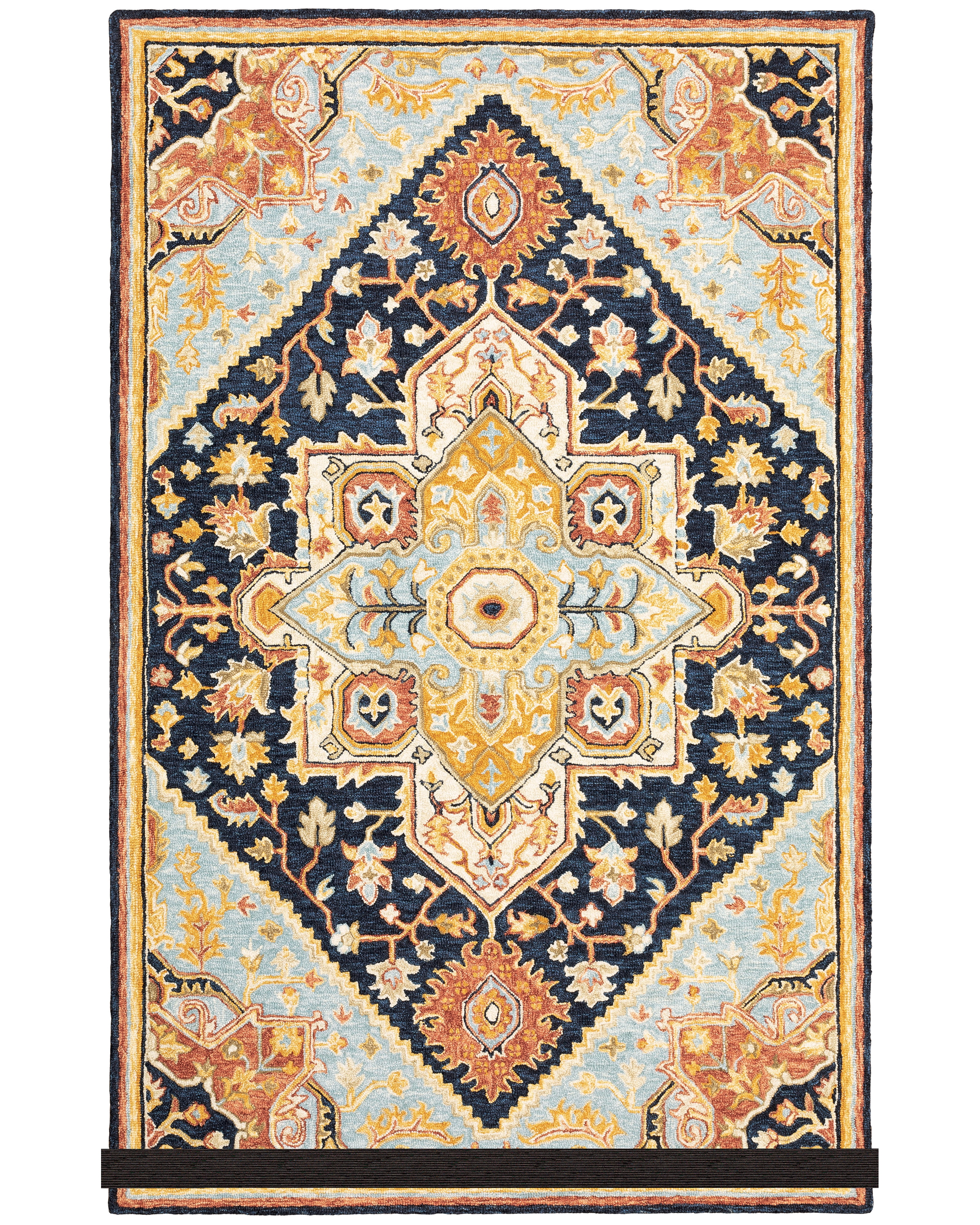 Avalon Home Acadia Medallion Hand-Made Area Rug, 4.99' x 8.01'