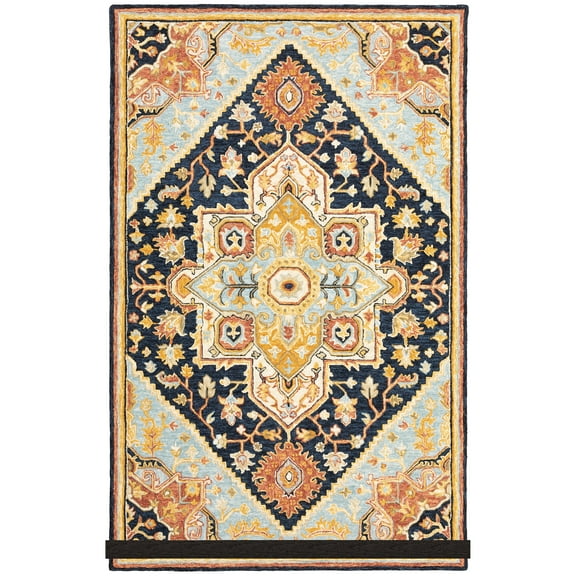 Avalon Home Acadia Medallion Hand-Made Area Rug, 4.99' x 8.01'
