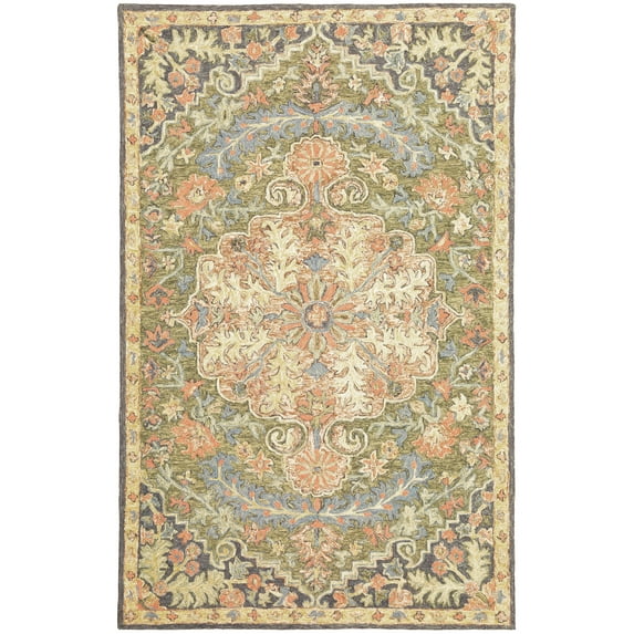 Avalon Home Acadia Medallion Hand-Made Area Rug, 8.01' x 10.01'