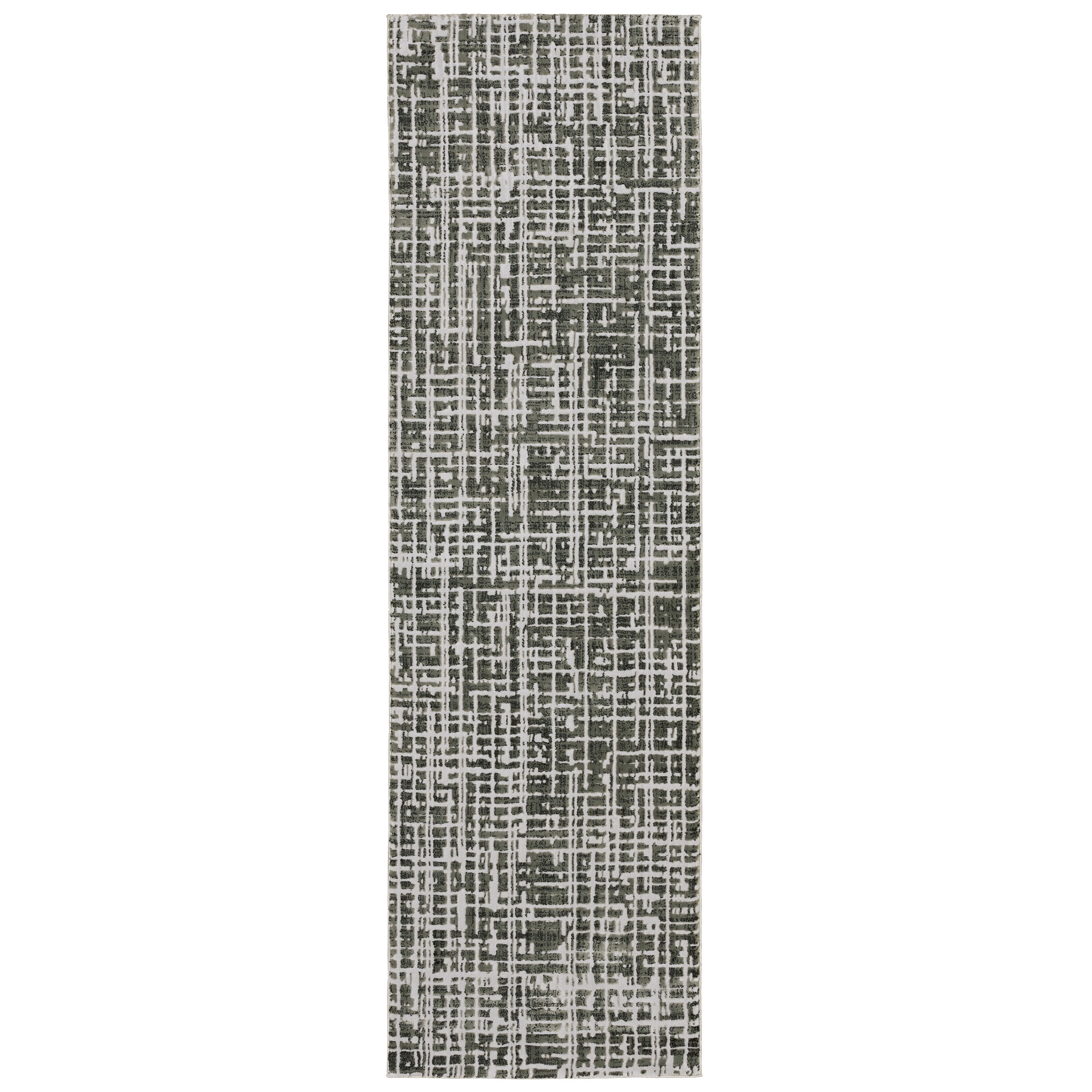 Avalon Home Brecken Abstract Texture Transitional Runner Rug, Green