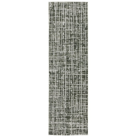 Avalon Home Brecken Abstract Texture Transitional Runner Rug, Green