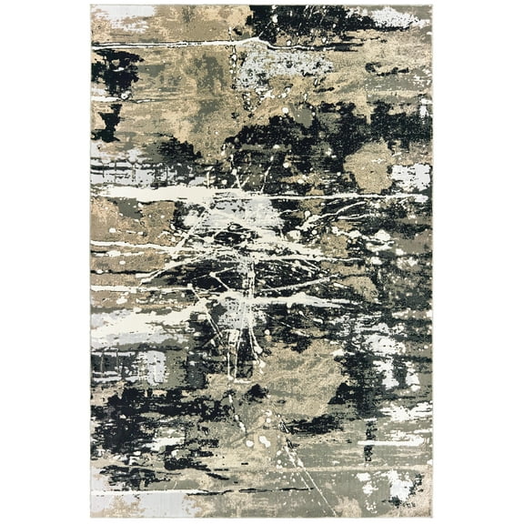 Avalon Home Brecken Hi-Low Textured Abstract Area Rug or Runner, Multiple Sizes