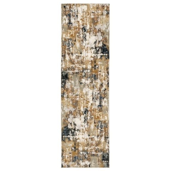 Avalon Home Brecken Hi-Low Textured Distressed Abstract Area Rug or Runner, Multiple Sizes