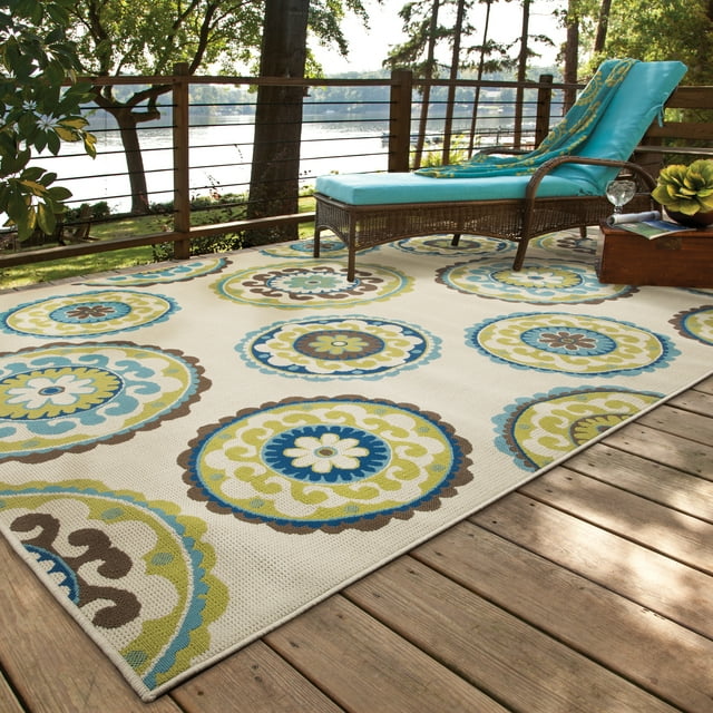 Avalon Home Cameron Floral Medallions Indoor/Outdoor Area Rug - Walmart.com