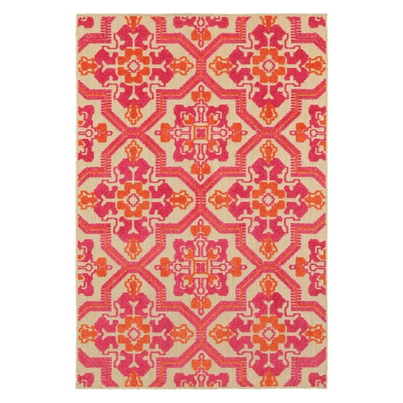 Avalon Home Catalina Fretwork Indoor/Outdoor Mixed Pile Area Rug
