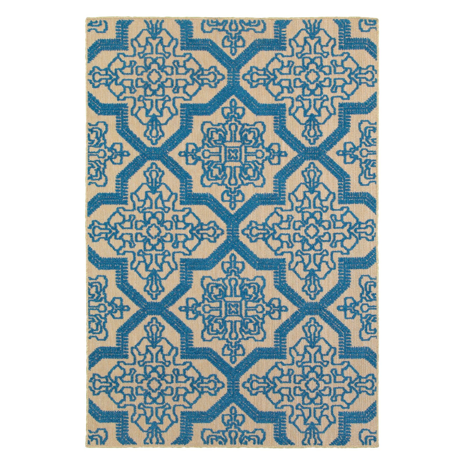 Avalon Home Catalina Fretwork Indoor/Outdoor Mixed Pile Area Rug