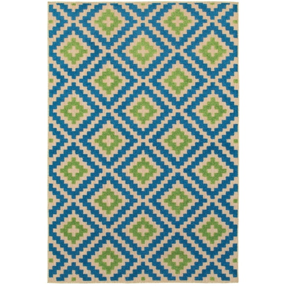 Avalon Home Catalina Geometric Diamonds Vista Indoor/Outdoor Mixed Pile Area Rug