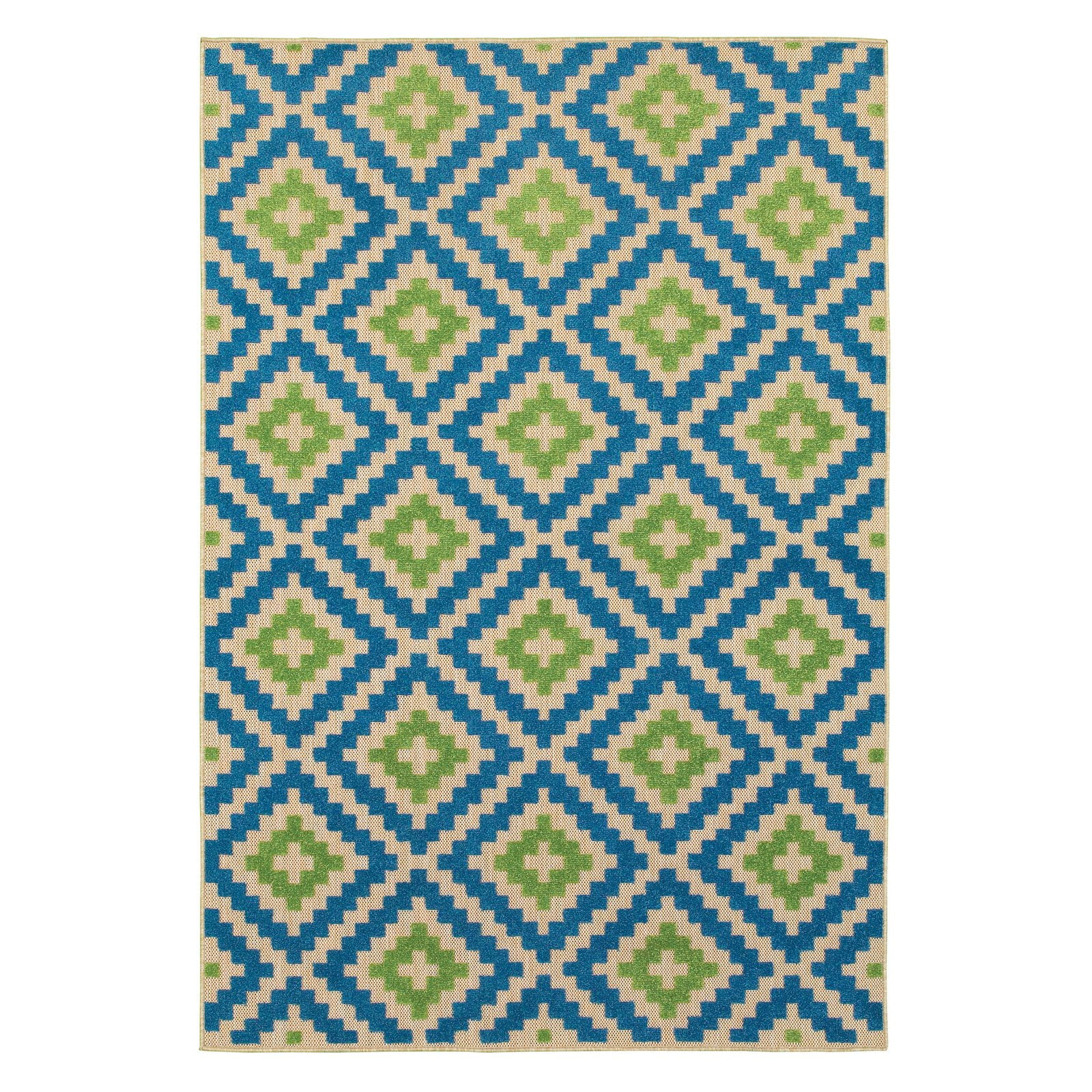 Avalon Home Catalina Geometric Diamonds Vista Indoor/Outdoor Mixed Pile Area Rug