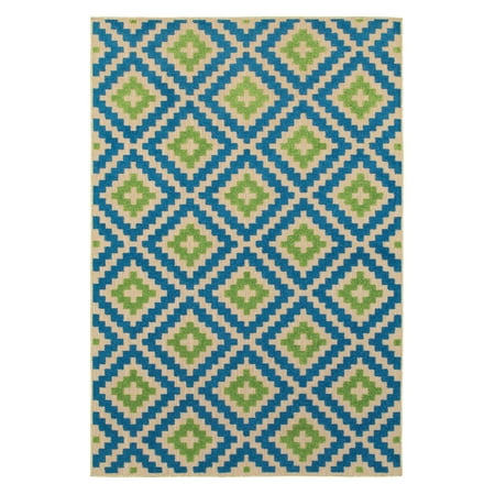 Avalon Home Catalina Geometric Diamonds Vista Indoor/Outdoor Mixed Pile Area Rug