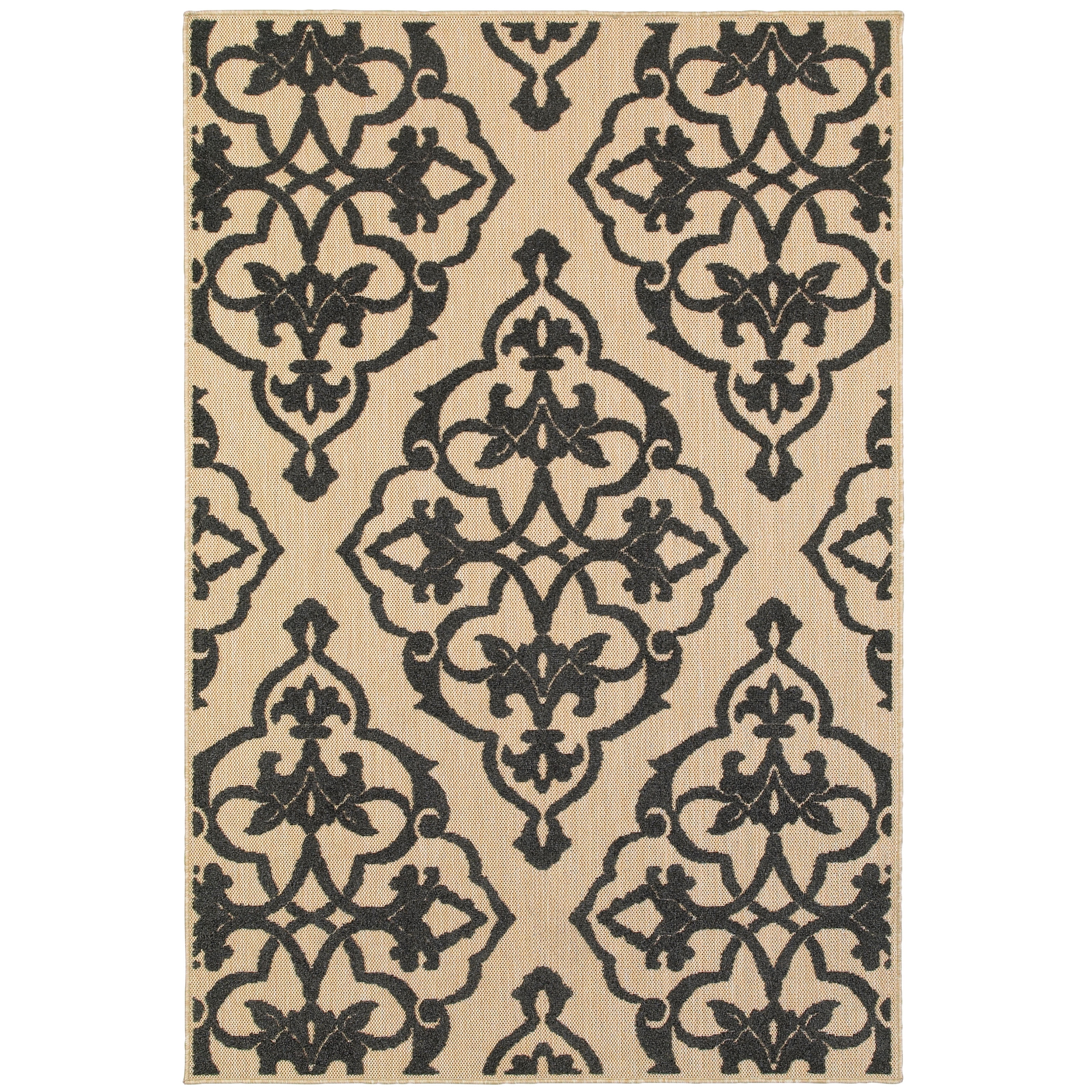 Avalon Home Catalina Ornate Lattice Indoor/Outdoor Mixed Pile Area Rug