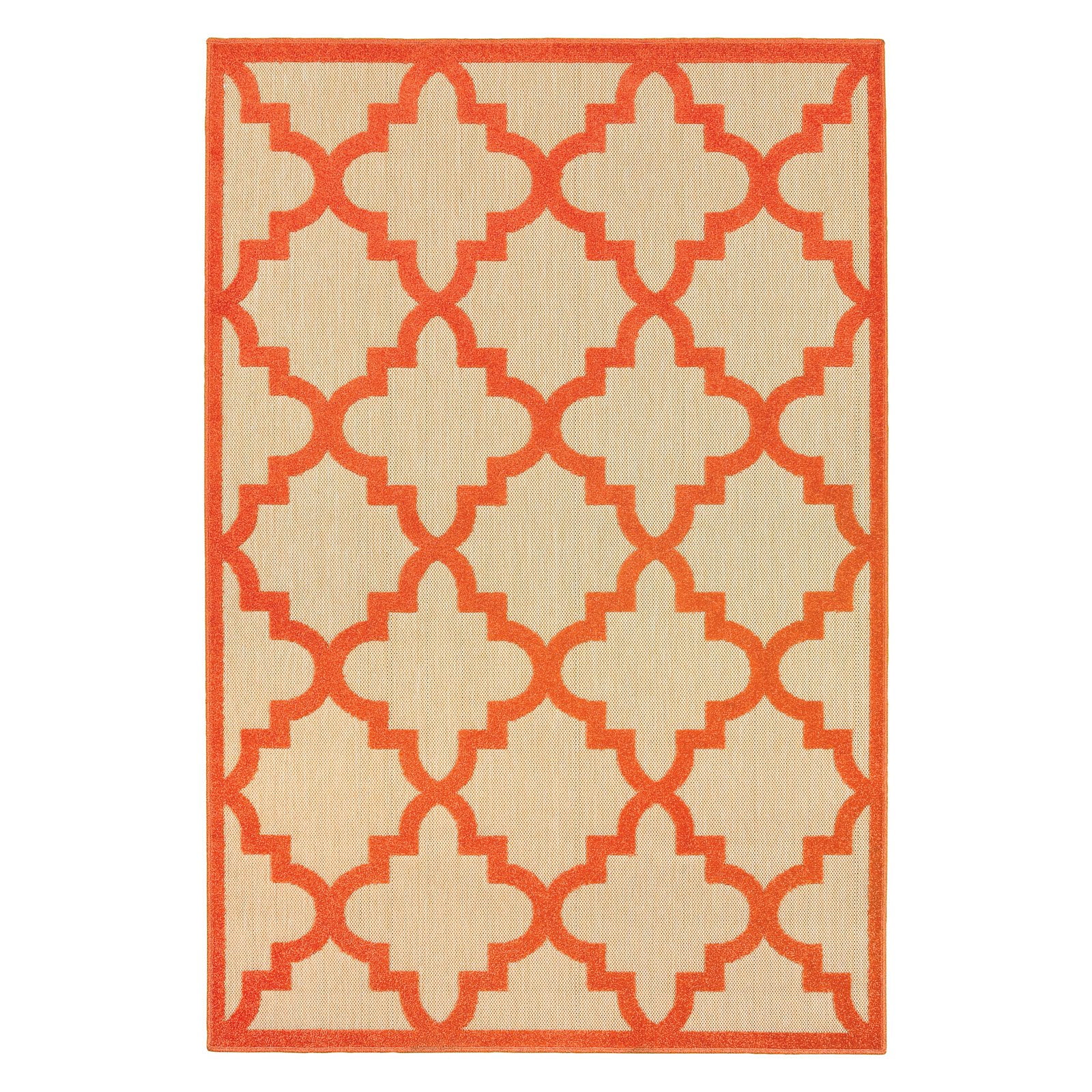 Avalon Home Catalina Scallop Lattice Indoor/Outdoor Mixed Pile Area Rug