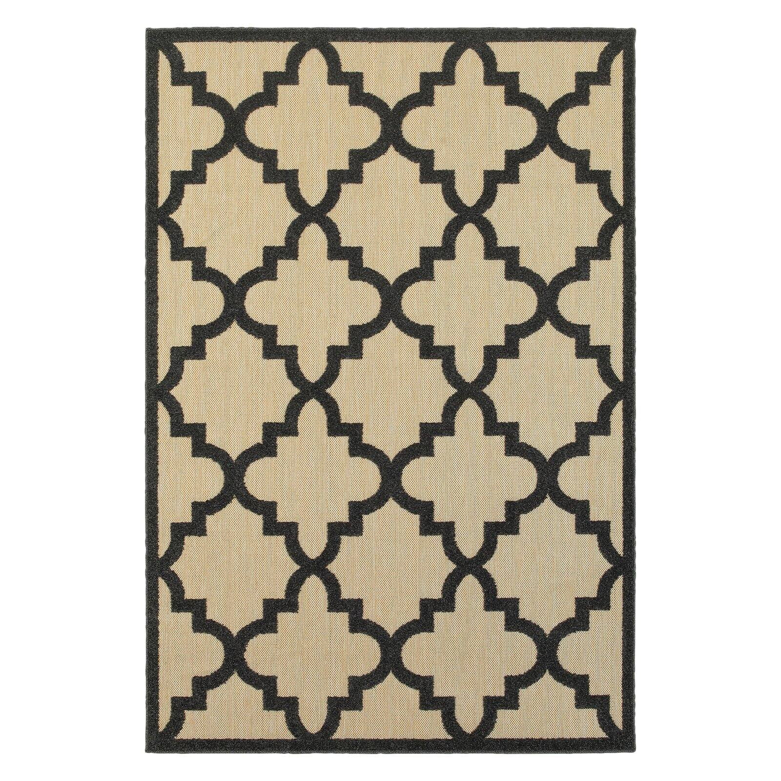 Avalon Home Catalina Scallop Lattice Indoor/Outdoor Mixed Pile Area Rug
