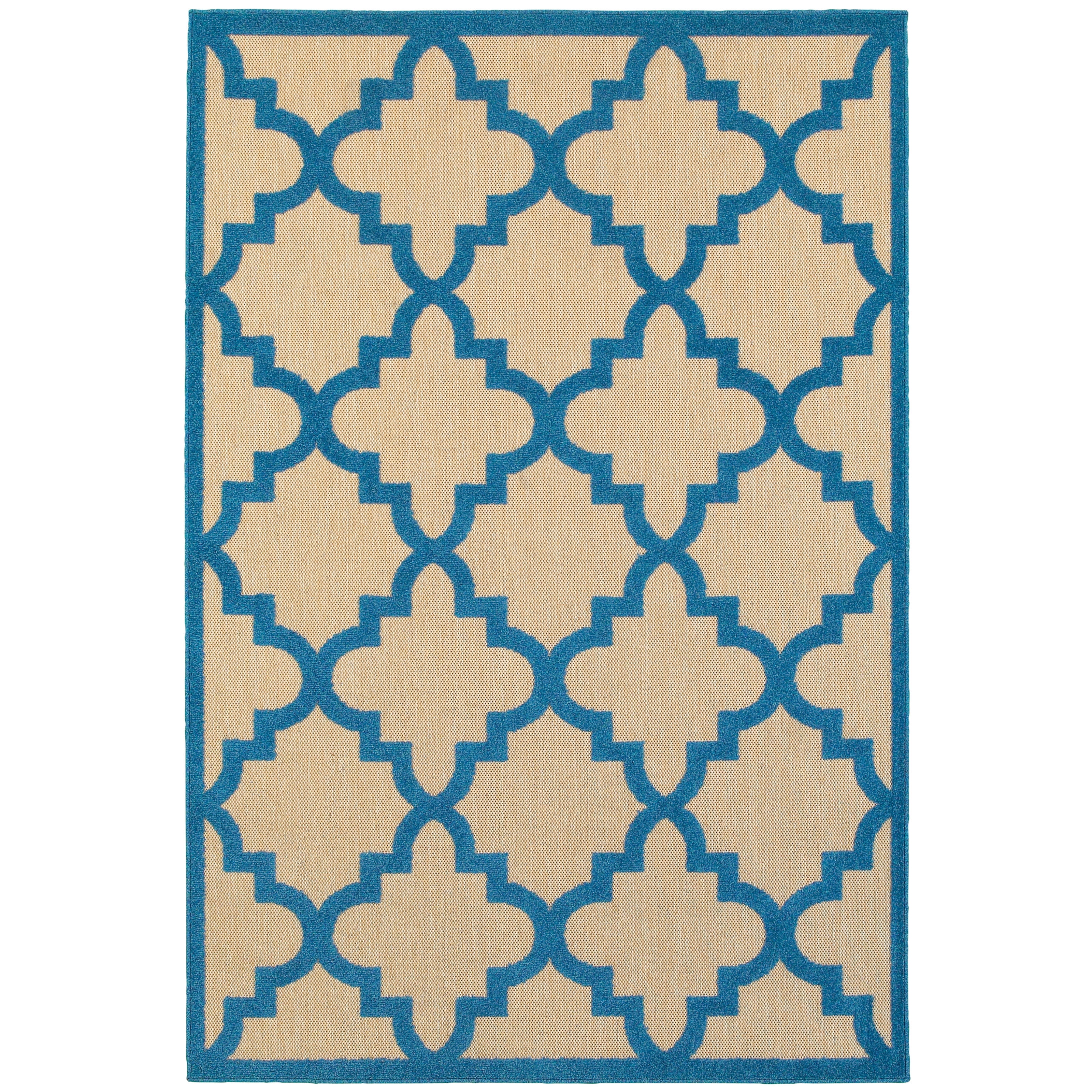 Avalon Home Catalina Scallop Lattice Indoor/Outdoor Mixed Pile Area Rug