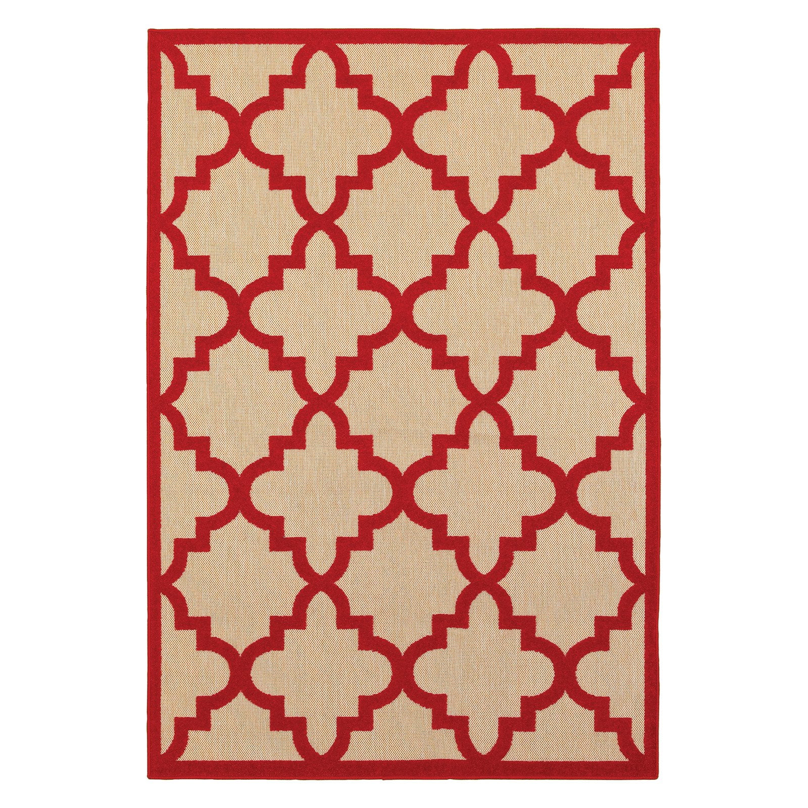 Avalon Home Catalina Scallop Lattice Indoor/Outdoor Mixed Pile Area Rug