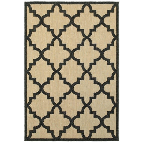 Avalon Home Catalina Scallop Lattice Indoor/Outdoor Mixed Pile Area Rug