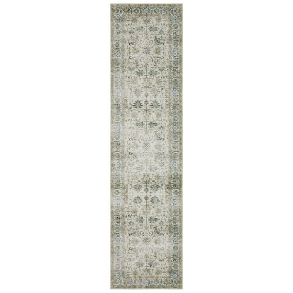 Avalon Home Celeste Washable Vintage Oriental Ivory/ Multi Indoor Area Rug