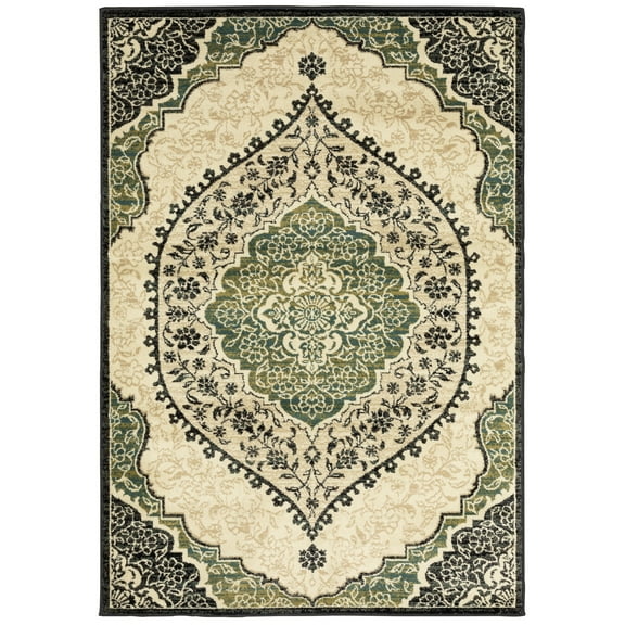 Avalon Home Edison Trellis Traditional Area Rug, Off-White