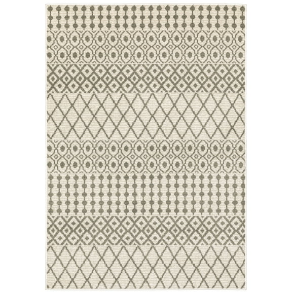 Avalon Home Gracie Tribal Lodge Area Rug, 5'3" X 7'3", Ivory/ Gray