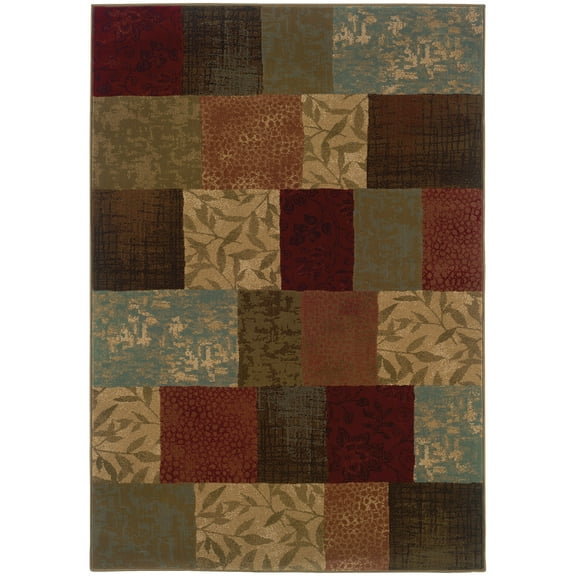Avalon Home Hamlet Botanical Blocks Area Rug