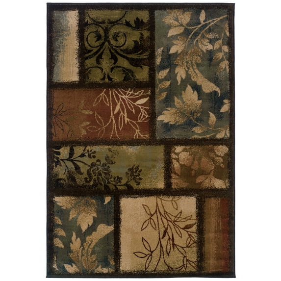 Avalon Home Hamlet Botanical Transitional Area Rug, Brown