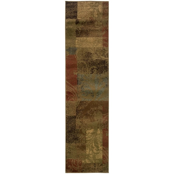 Avalon Home Hamlet Botanical Transitional Area Rug, Green