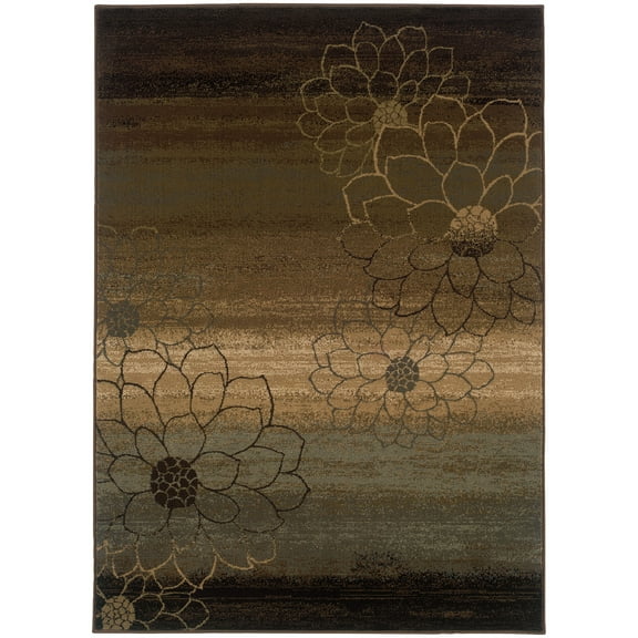 Avalon Home Hamlet Floral Transitional Area Rug, Brown