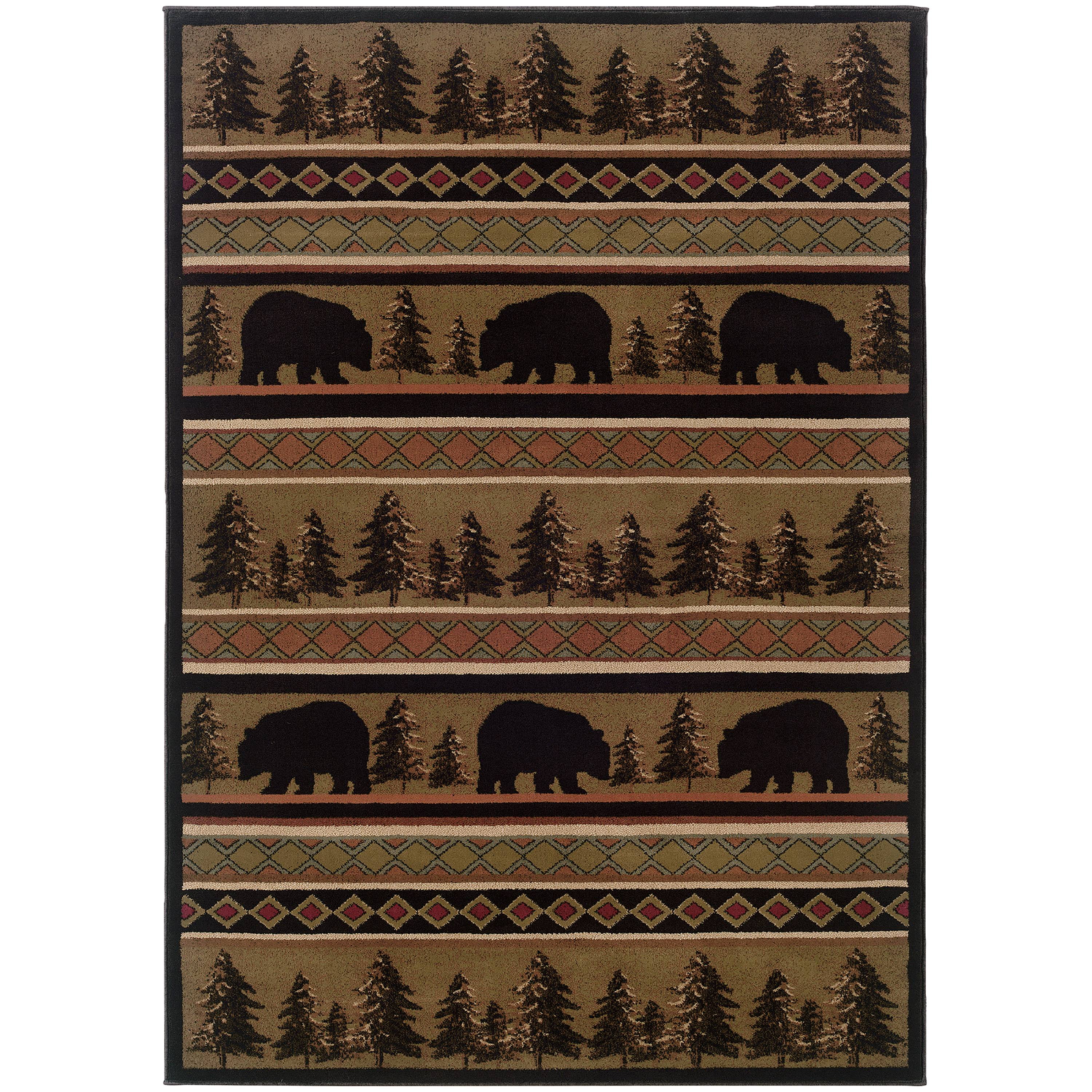 Avalon Home Hamlet Novelty Transitional Area Rug, Brown