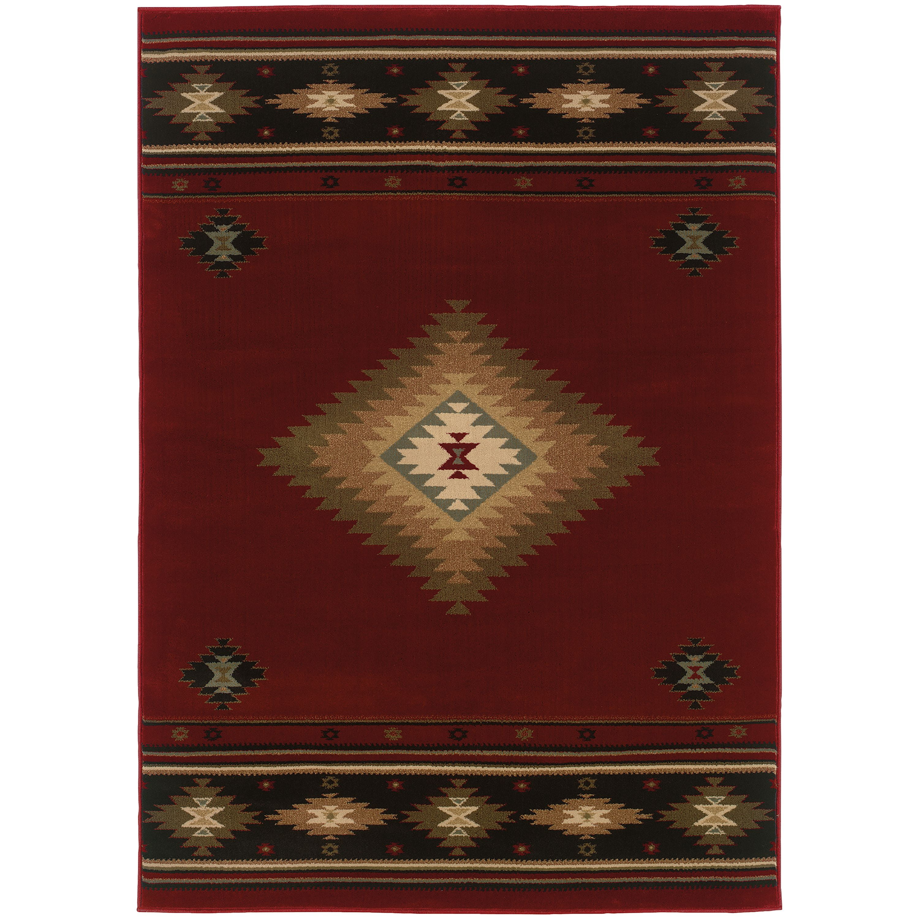Avalon Home Hamlet Southwestern Transitional Area Rug, Red