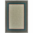 thumbnail image 1 of Avalon Home Lakeland Bordered Indoor/Outdoor Rug, 6'7" X 9'2", Grey/ Teal, 1 of 3