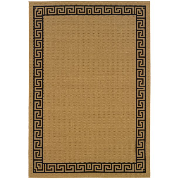 Avalon Home Lindos Greek Key Border Indoor/Outdoor Area Rug