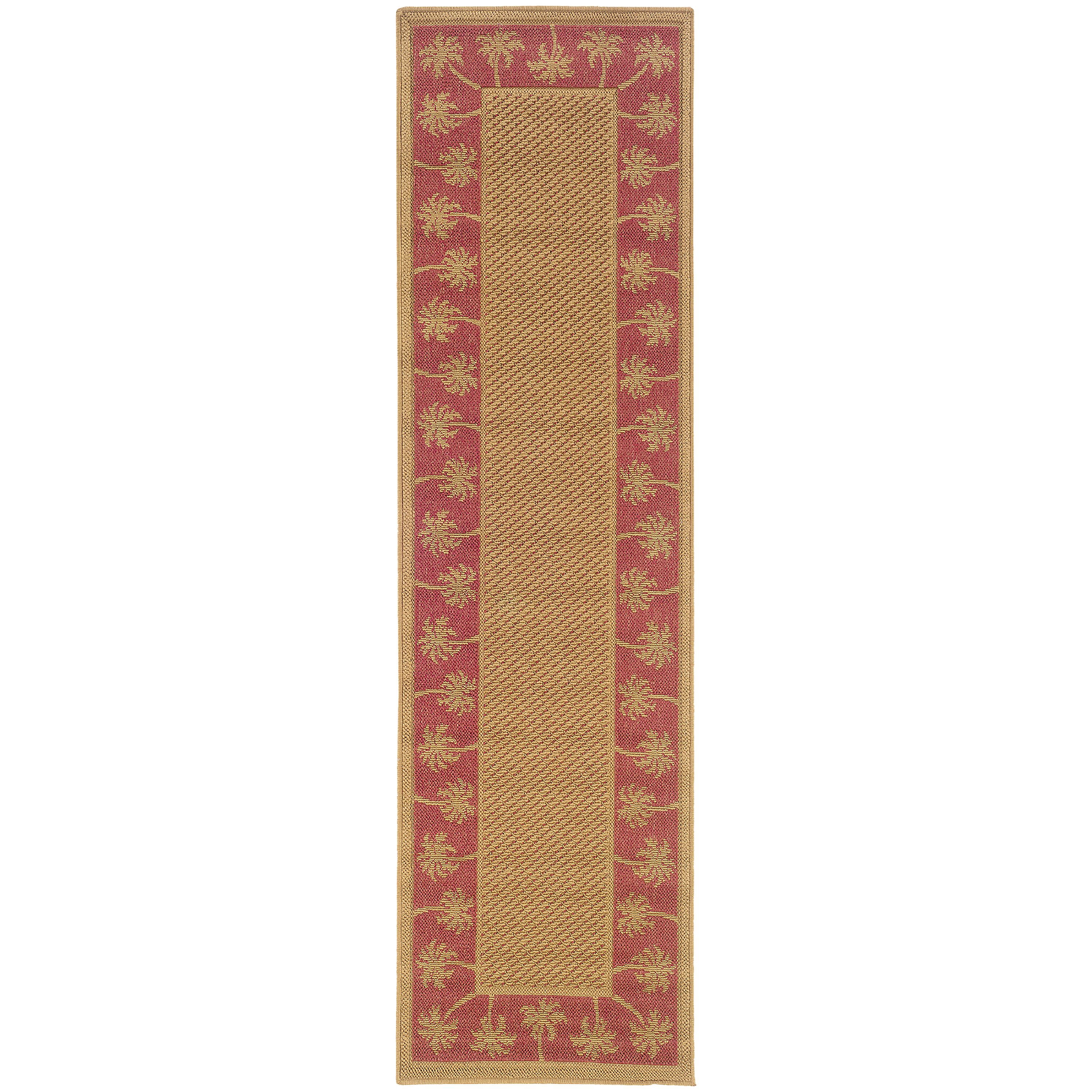 Avalon Home Lindos Palm Border Indoor/Outdoor Area Rug