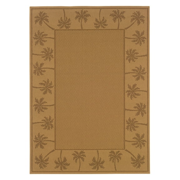Avalon Home Lindos Palm Border Indoor/Outdoor Area Rug
