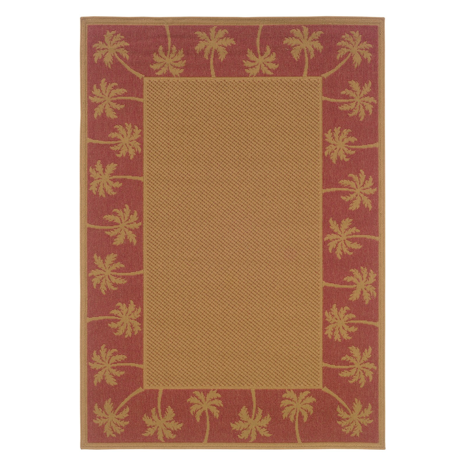 Avalon Home Lindos Palm Border Indoor/Outdoor Area Rug