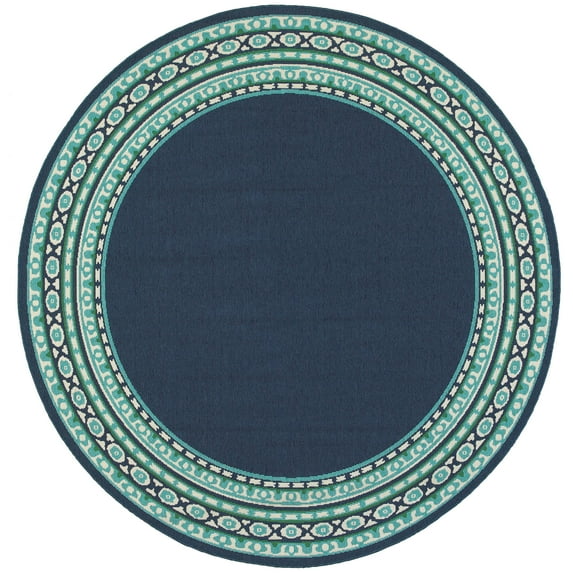 Avalon Home Mackay Bordered Traditional Indoor/Outdoor Area Rug