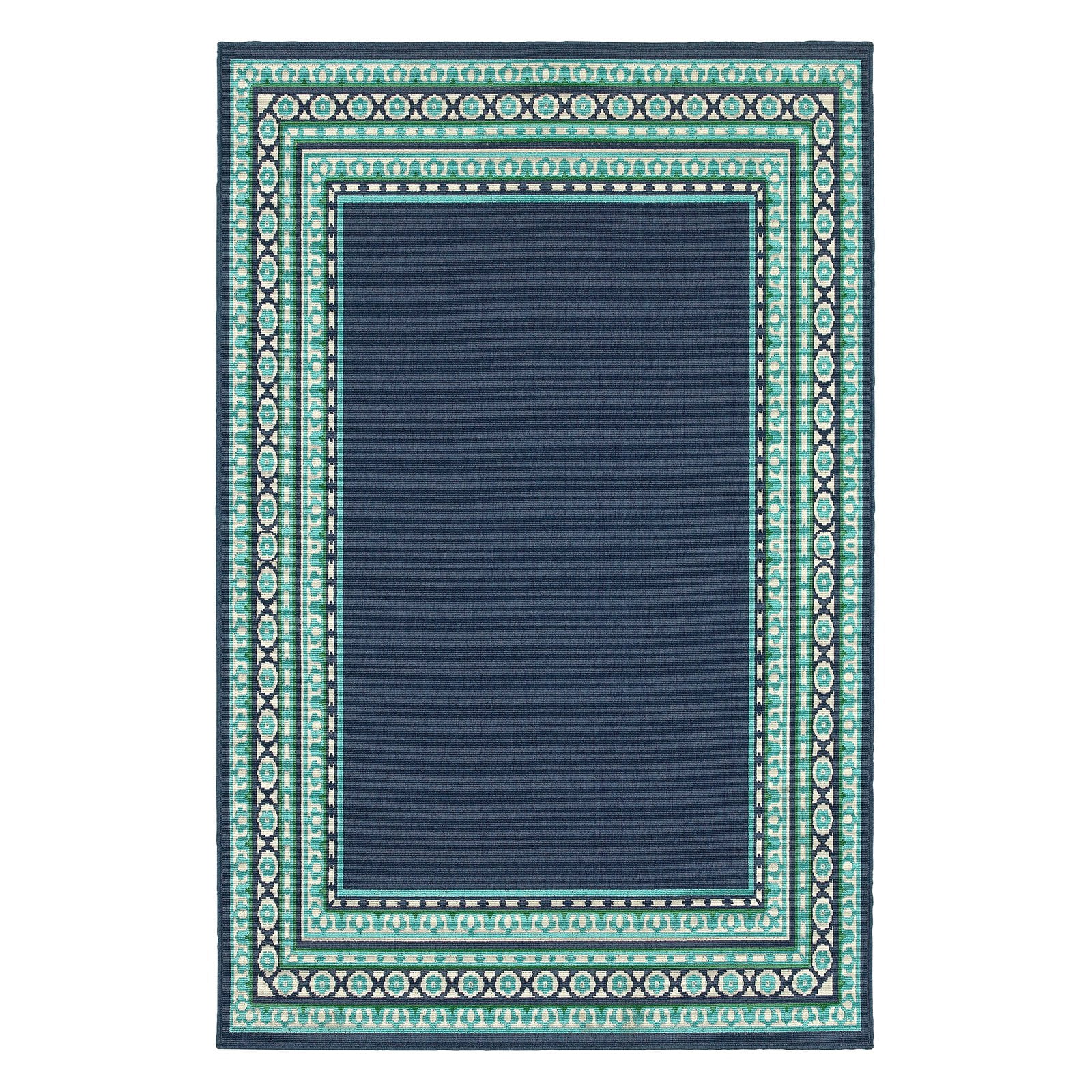 Avalon Home Mackay Bordered Traditional Indoor/Outdoor Area Rug