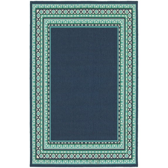 Avalon Home Mackay Bordered Traditional Indoor/Outdoor Area Rug
