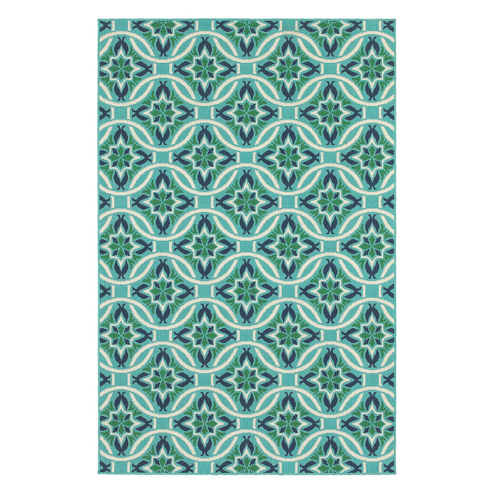 Avalon Home Mackay Floral Lattice Indoor/Outdoor Area Rug