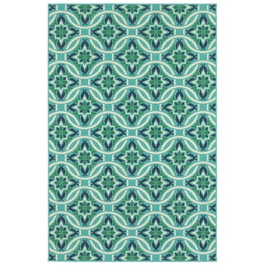 Avalon Home Mackay Floral Lattice Indoor/Outdoor Area Rug