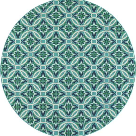 Avalon Home Mackay Floral Lattice Indoor/Outdoor Area Rug