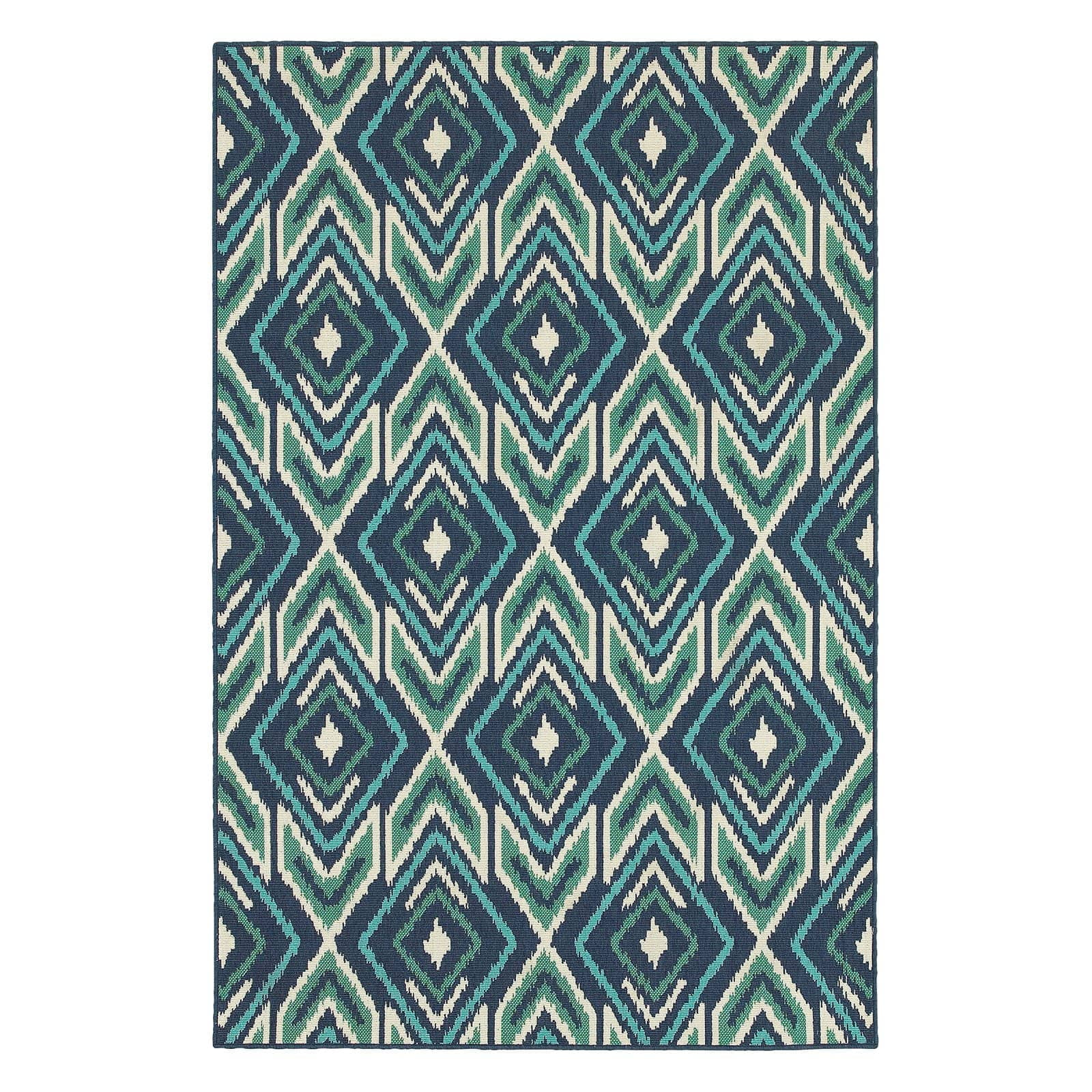 Avalon Home Mackay Ikat Diamonds Indoor/Outdoor Area Rug